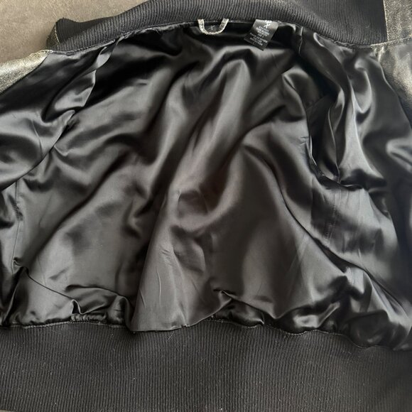 FRX Vintage Style Leather Bomber Jacket Size L - Picture 5 of 9